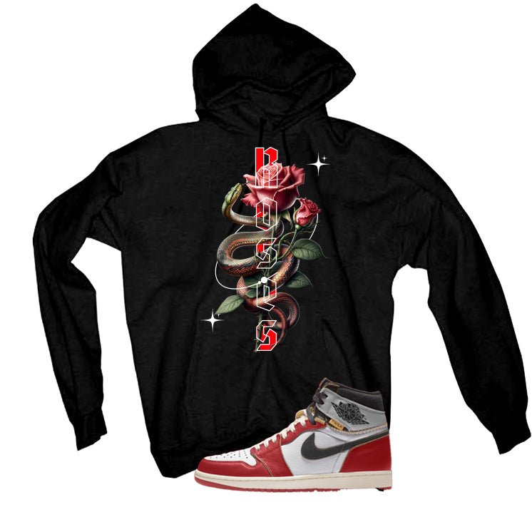 Union LA x Air Jordan 1 High OG Black T-Shirt (Roses)| illcurrency
