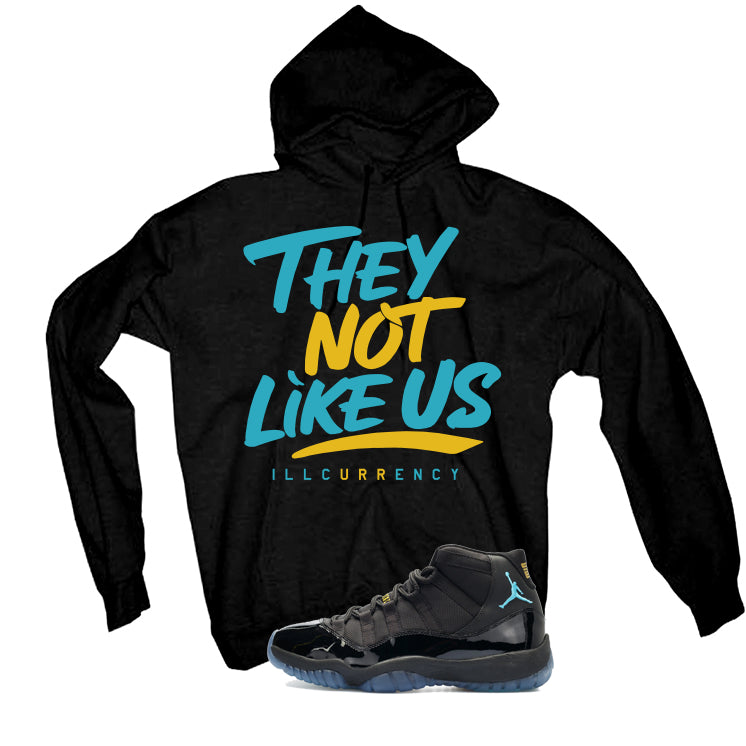Air Jordan 11 Gamma Blue Matching T-Shirt, Sweatshirts & Hoodies Black T-Shirt (They not like us)| illcurrency