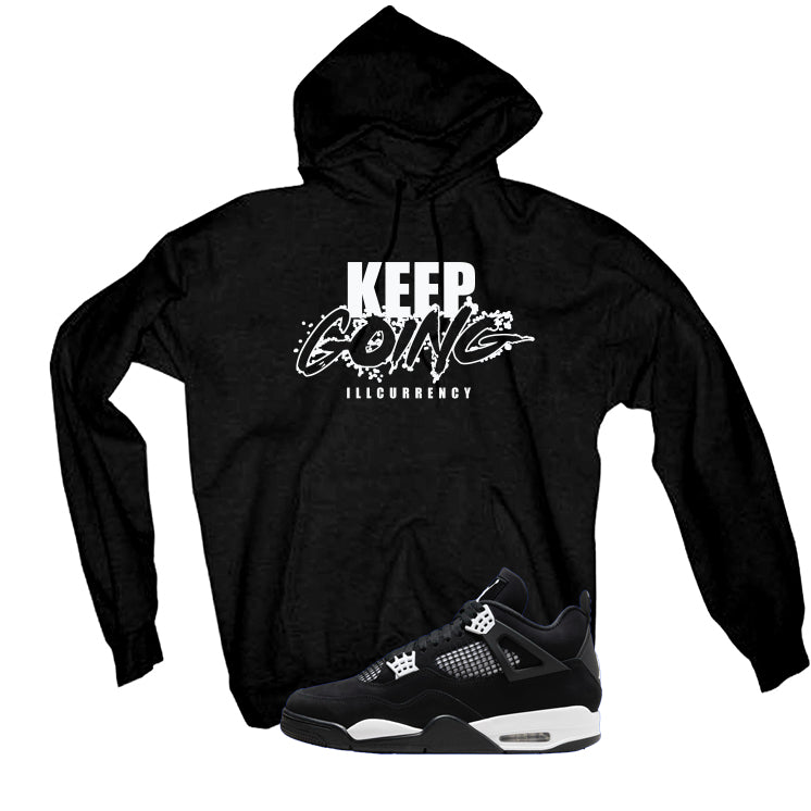Air Jordan 4 White Thunder Black T-Shirt (keep Going)| illcurrency