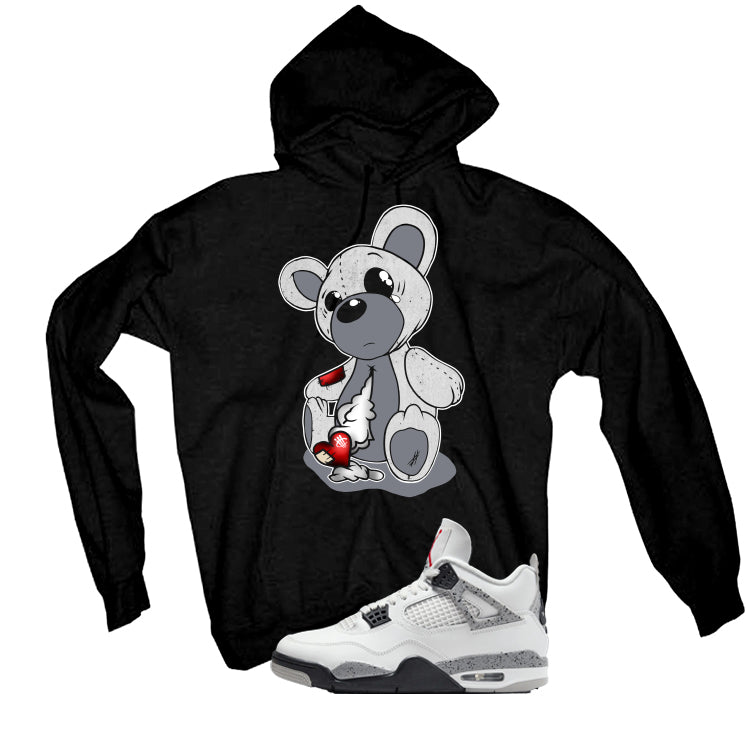Air Jordan 4 White Cement Black T-Shirt (Big Teddy)| illcurrency