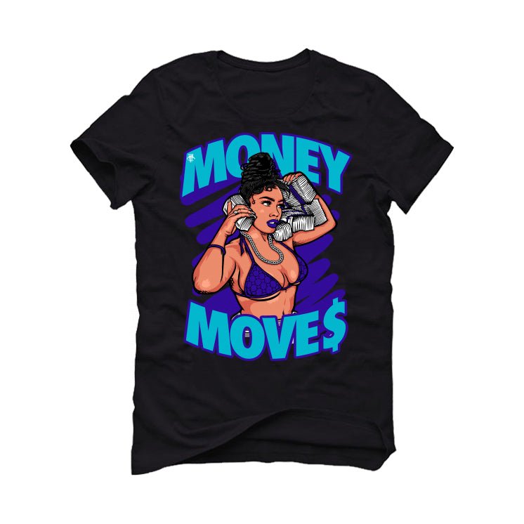 Air Jordan 6 Retro Aqua Black T-Shirt (Money Moves)