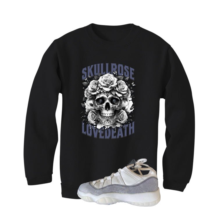 Air Jordan 11 Low Year Of The Snake Black T-Shirt (Skull Rose)| illcurrency