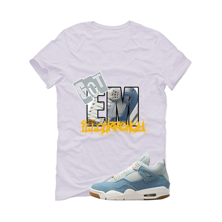 Air Jordan 4 Denim Worn Blue White T-Shirt (GOT EM)| illcurrency