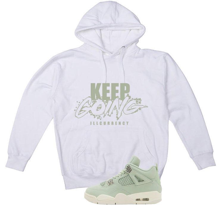 Air Jordan 4 WMNS Seafoam White T-Shirt (keep Going)| illcurrency
