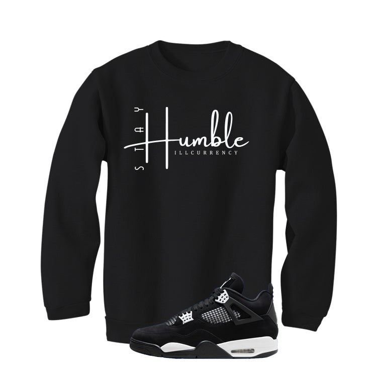 Air Jordan 4 White Thunder Black T-Shirt (Stay Humble)| illcurrency