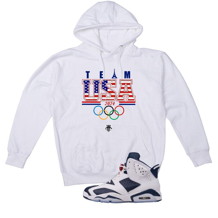 Air Jordan 6 Olympic | illcrrency White T-Shirt (Team USA)| illcurrency