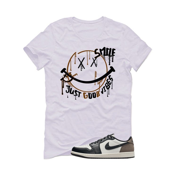 Air Jordan 1 Low OG Mocha White T-Shirt (Smile)| illcurrency