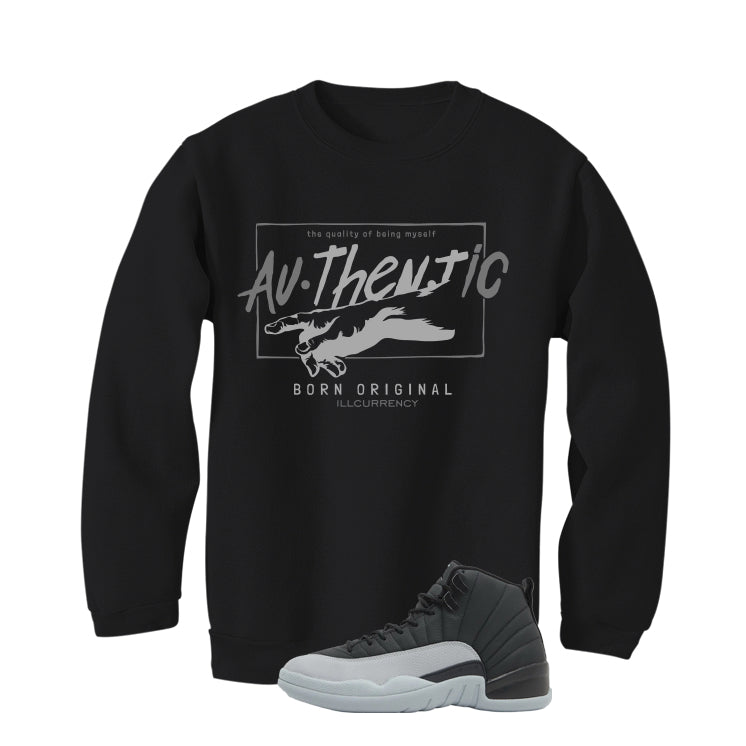 Air Jordan 12 Black/Wolf Grey Black T-Shirt (Authentic)| illcurrency