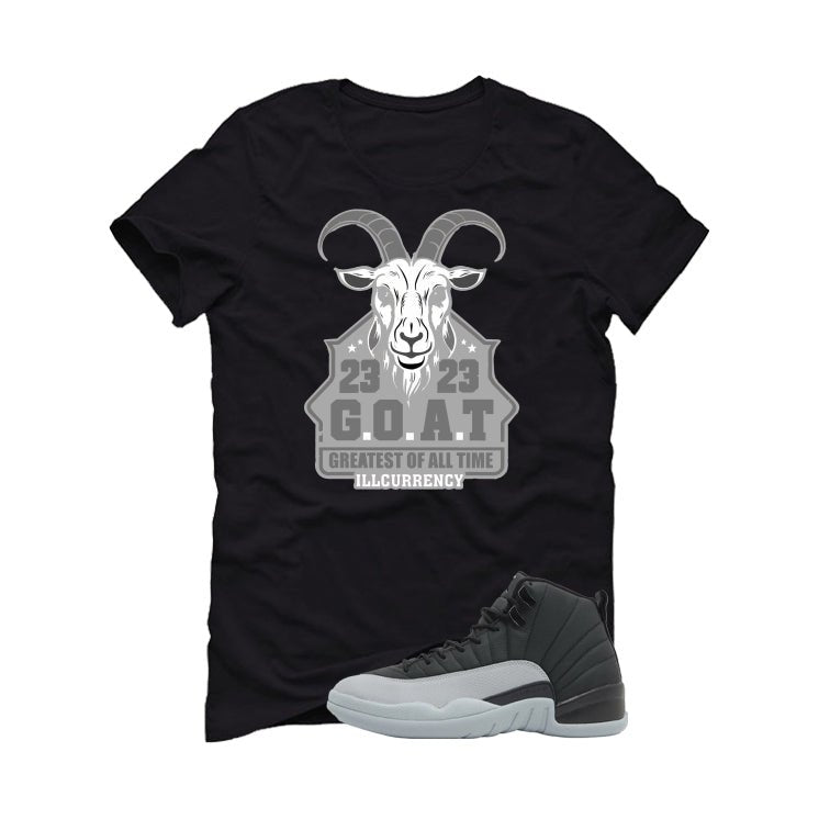 Air Jordan 12 Black/Wolf Grey Black T-Shirt (GOAT 23)| illcurrency
