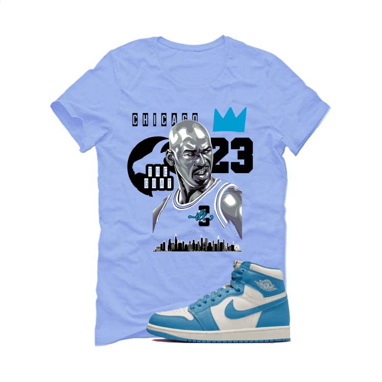 Air Jordan 1 High OG UNC Reimagined Carolina Blue T-Shirt (The Goat)| illcurrency