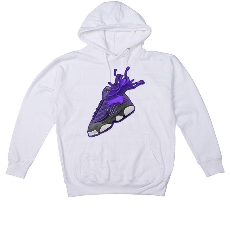 Air Jordan 13 Retro Purple Venom - White T-Shirt (SPLASH)