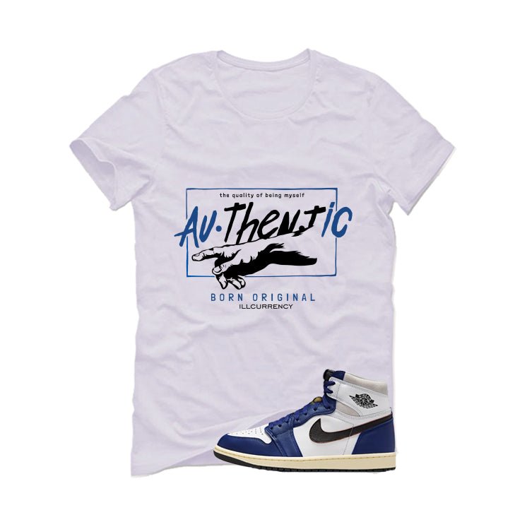 Air Jordan 1 Rare Air Deep Royal Blue White T-Shirt (Authentic)| illcurrency