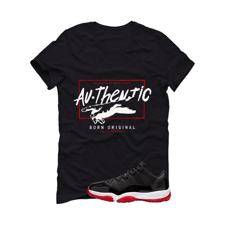 Air Jordan 11 Low Bred Black T-Shirt (Authentic)| illcurrency