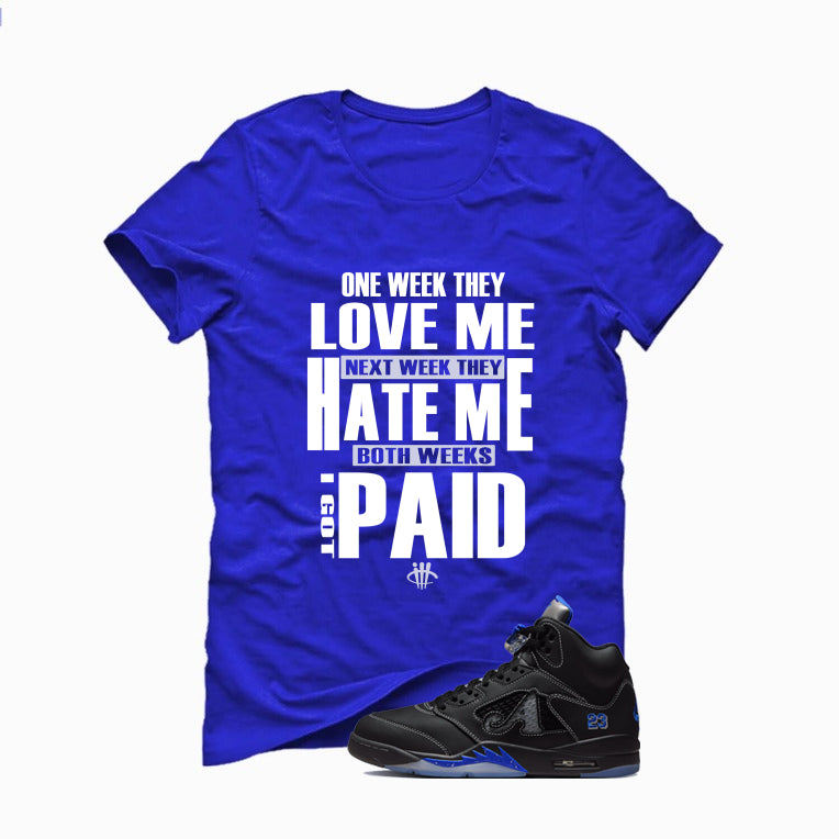 Awake NY x Air Jordan 5 Racer Blue Royal Blue T-Shirt (Paid)| illcurrency