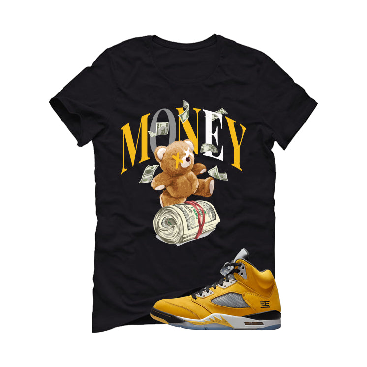 Air Jordan 5 Tokyo Matching T-Shirt, Sweatshirts & Hoodies Black T-Shirt (Money Bear)| illcurrency