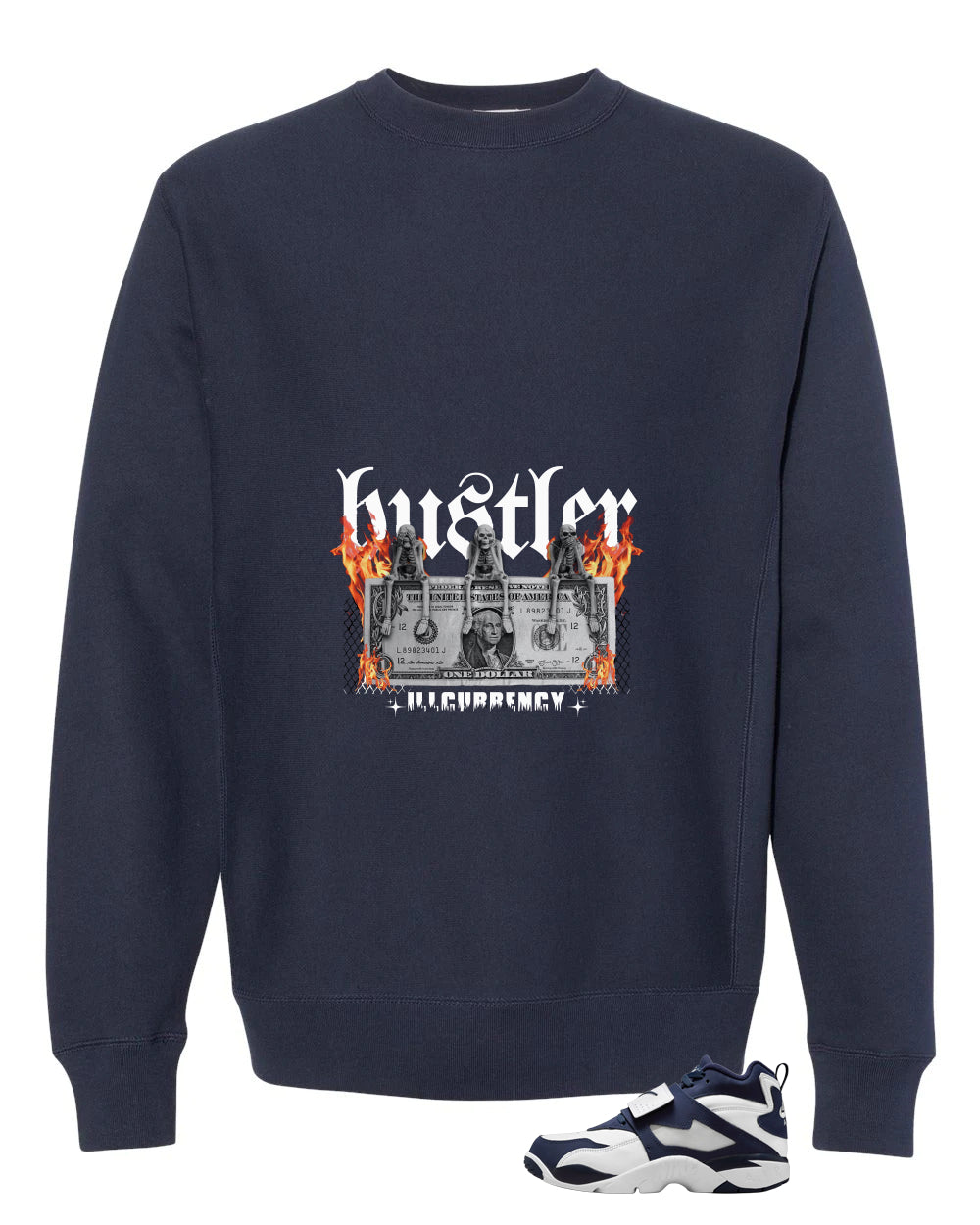 Nike Air Diamond Turf Cowboys Matching T-Shirt, Sweatshirts & Hoodies Navy Blue T-Shirt (See No Evil Hustler)| illcurrency