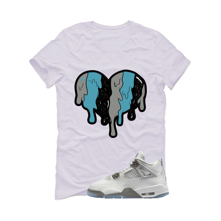 Air Jordan 4 GS Blue Chill Matching T-Shirt, Sweatshirts & Hoodies White T-Shirt (Heart)| illcurrency
