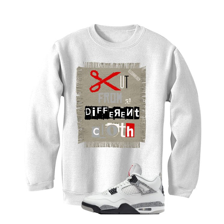 Air Jordan 4 White Cement White T-Shirt (Cut from a different cloth)| illcurrency