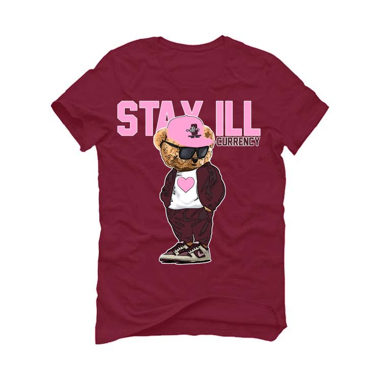 Nike Dunk Low Valentine's Day 2023 - Burgundy T-Shirt (Stay ill Bear)