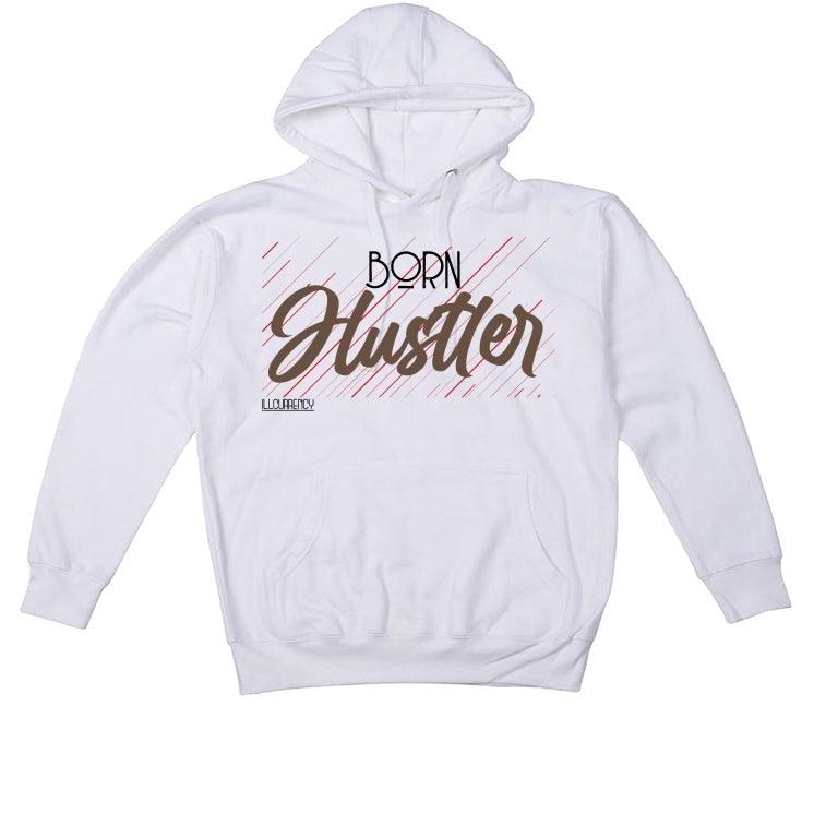 Air Jordan 1 High "Black Mocha" 2020 White T-Shirt (Born Hustler) - illCurrency Sneaker Matching Apparel