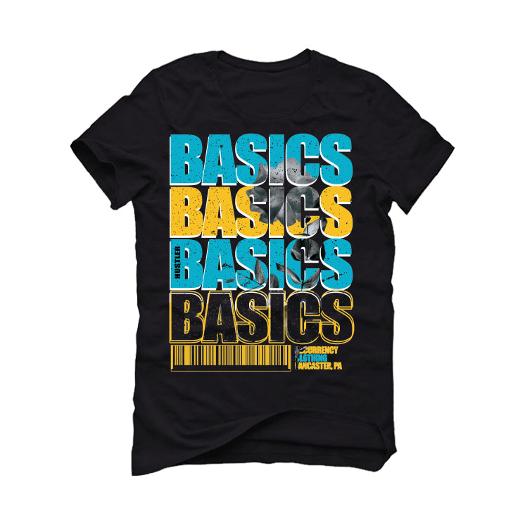 Air Jordan 5 “Aqua” Black T-Shirt (BASICS)