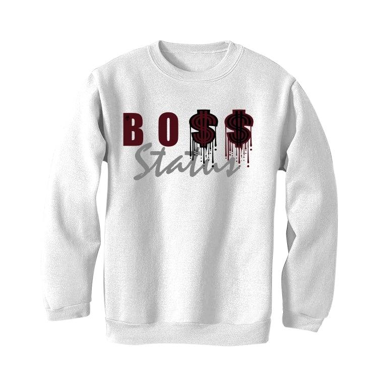 Air Jordan 8 WMNS Burgundy White T-Shirt (Boss Status) - illCurrency Sneaker Matching Apparel