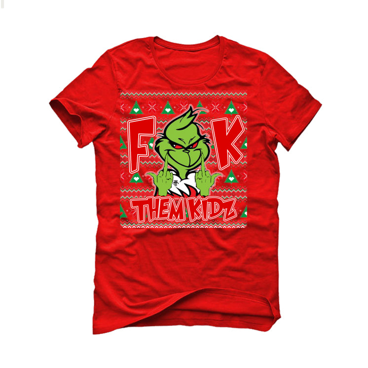 CHRISTMAS UGLY SWEATERS Red T-Shirt (Fck Them Kidz)