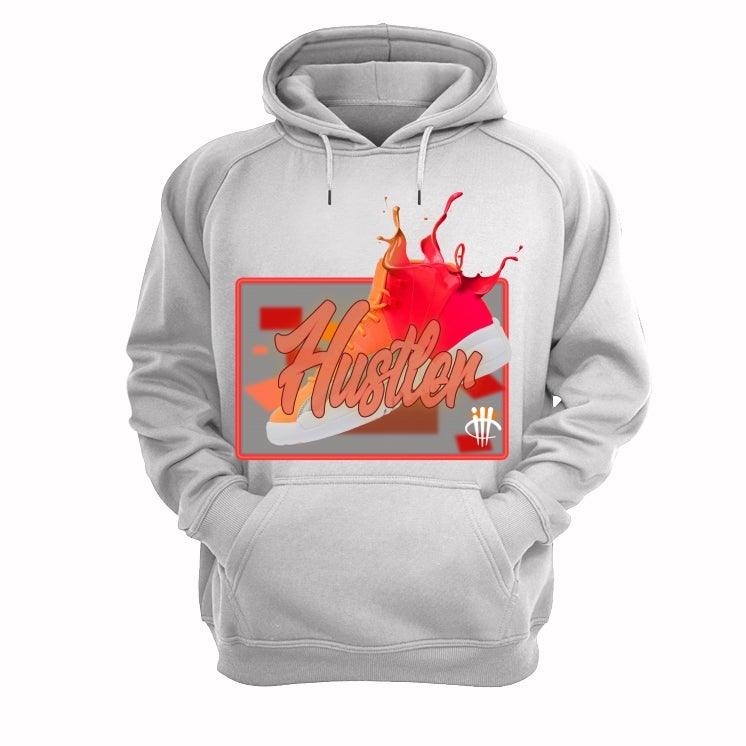 Air Jordan 12 GS Hot Punch White T-Shirt (hustler shoe) - illCurrency Sneaker Matching Apparel