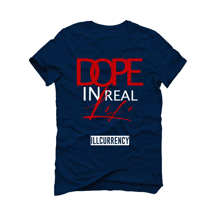 The Air Jordan 1 Mid SE "USA" | illCurrency Navy Blue T-Shirt (DOPE)