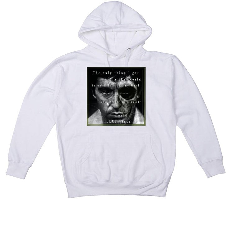 Air Jordan 4 Seafoam aka “Oil Green” - White T-Shirt (ONLY THING I GOT)