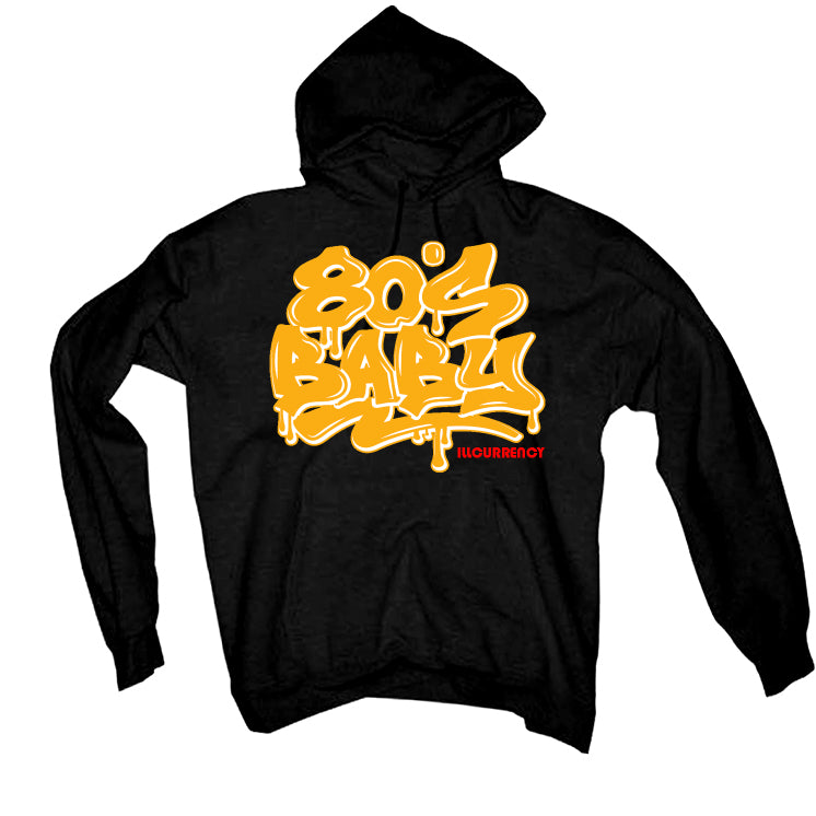 Air Jordan 7 “Citrus” 2022 Retro | illcurrency Black T-Shirt (80'S BABY)