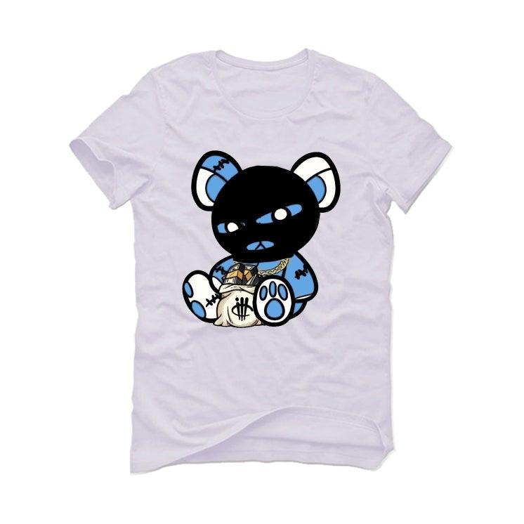 Air Jordan 9 University Blue 2020 White T-Shirt (Masked Teddy ) - illCurrency Sneaker Matching Apparel