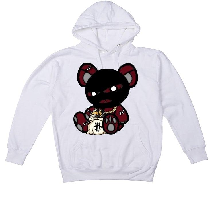 Air Jordan 8 WMNS Burgundy White T-Shirt (Masked Teddy) - illCurrency Sneaker Matching Apparel