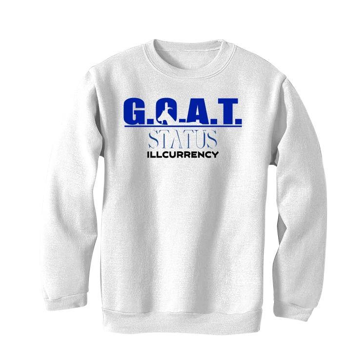 Jordan 13 “Hyper Royal” 2020 White T-Shirt (goat status quo) - illCurrency Sneaker Matching Apparel