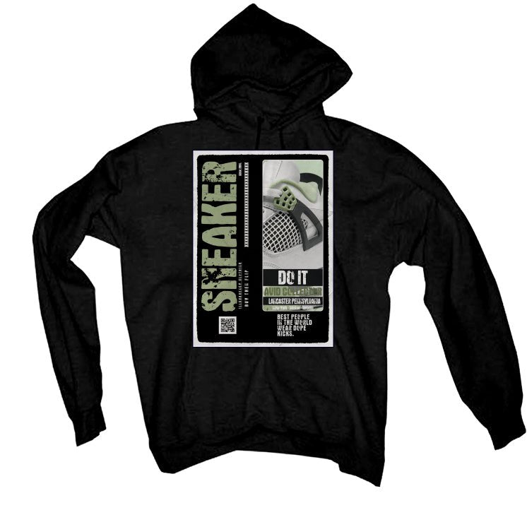 Air Jordan 4 Seafoam aka “Oil Green” Black T-Shirt (SNEAKERS COLLECTOR)