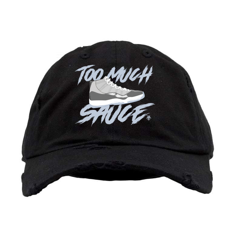 Air Jordan 11 Retro 'Cool Grey' 2021 Black Hat (too much sauce)