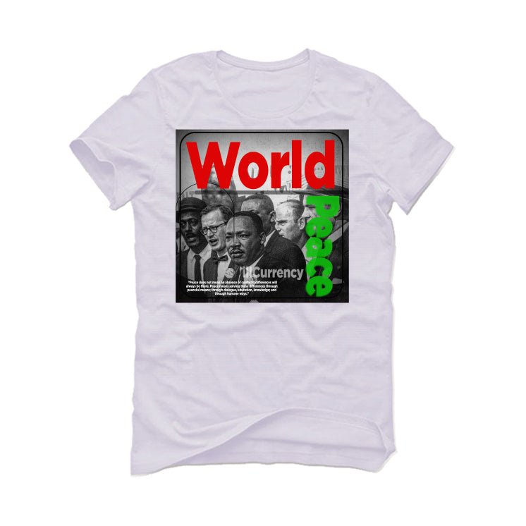 Jordan 13 Playoffs - White T-Shirt (WORLD PEACE)