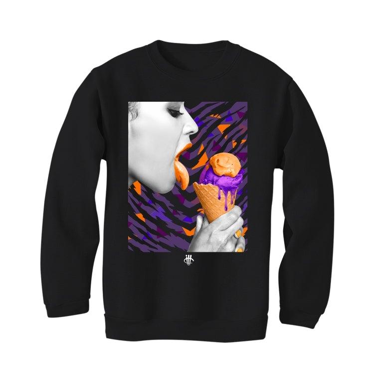 Air Jordan 4 Retro Rush Violet Black T-Shirt (Lick It) - illCurrency Sneaker Matching Apparel