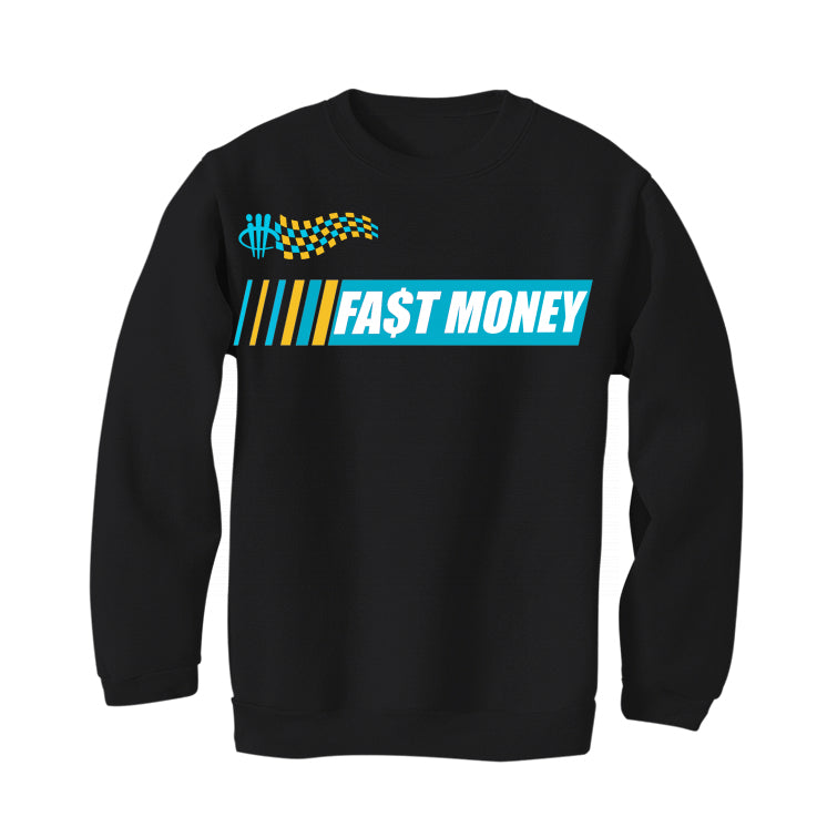 Air Jordan 5 “Aqua” Black T-Shirt (Fast Money)