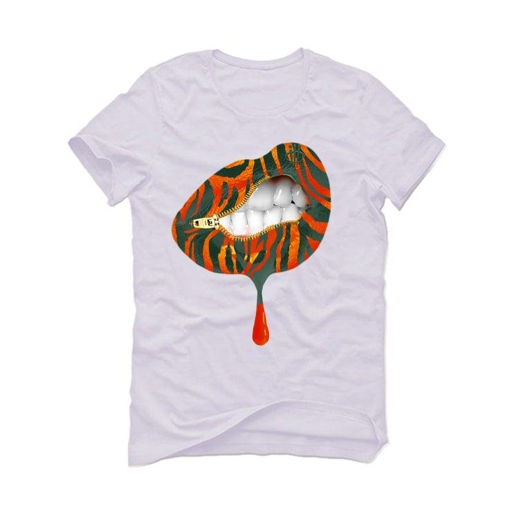 Nike Air Barrage Mid Orange Green White T-Shirt (LIPS UNSEALED) - illCurrency Sneaker Matching Apparel