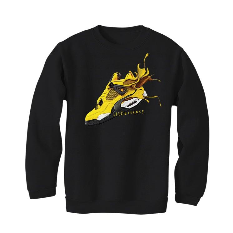 Air Jordan 4 “Lightning”2021 Black T-Shirt (SPLASH 4) - illCurrency Sneaker Matching Apparel