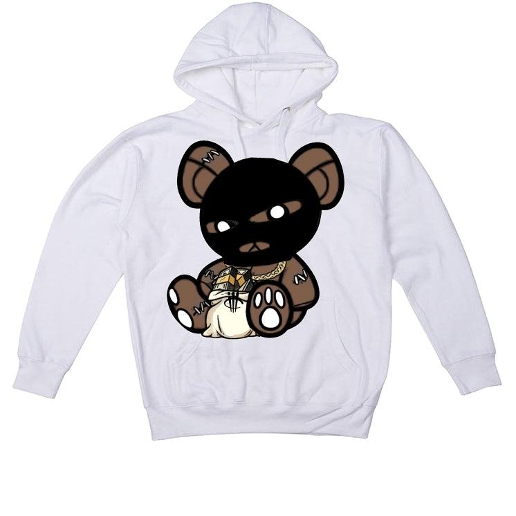 Air Jordan 1 High "Black Mocha" 2020 White T-Shirt (Masked Teddy) - illCurrency Sneaker Matching Apparel