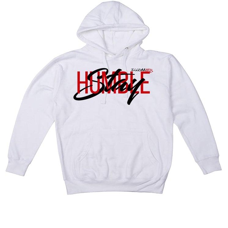 Air Jordan 3 Denim ‘Fire Red’ 2020 White T-Shirt (Stay Humble) - illCurrency Sneaker Matching Apparel