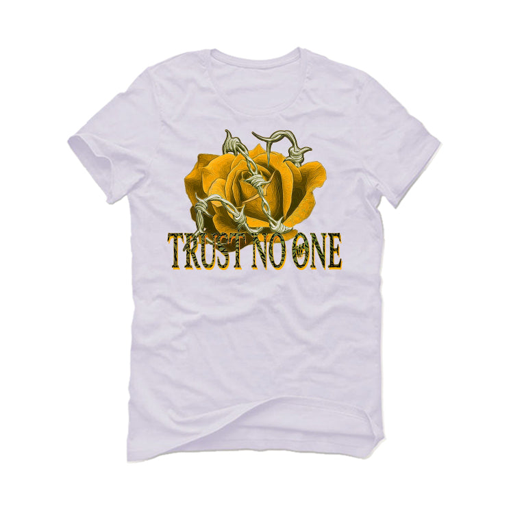 Air Jordan 1 High OG “Taxi” White T-Shirt (TRUST NO ONE)