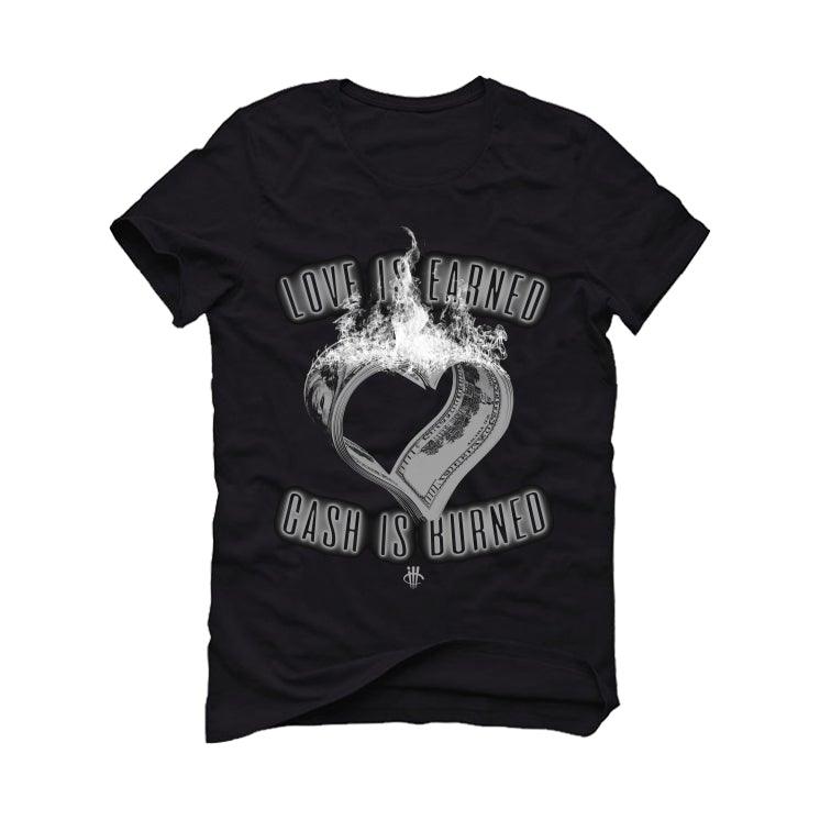 Air Jordan 12 “Dark Grey 09” Black T-Shirt (Love To Burn) - illCurrency Sneaker Matching Apparel