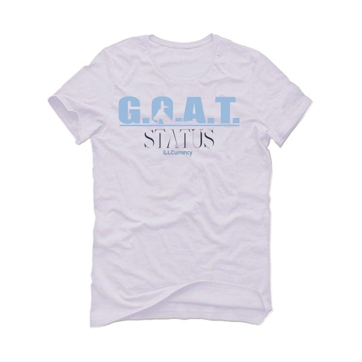 Air Jordan 1 high OG “University Blue” 2021 White T-Shirt (goat status quo ) - illCurrency Sneaker Matching Apparel