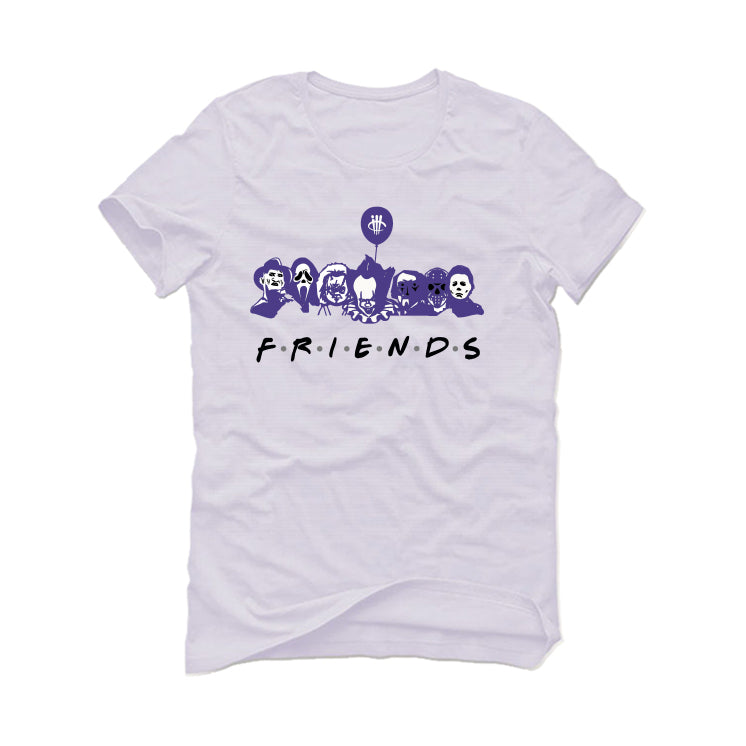 AIR JORDAN 3 "DARK IRIS" White T-Shirt (F R I E N D S)