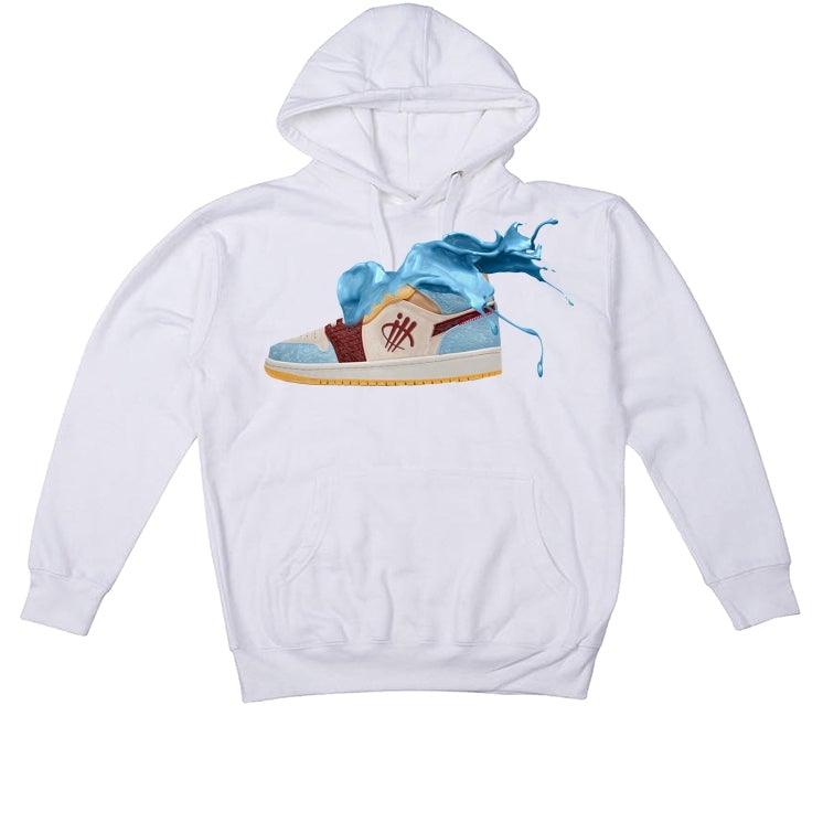 Air Jordan 1 Mid Fearless (Maison Chateau Rouge) White T-Shirt (SPLASH) - illCurrency Sneaker Matching Apparel