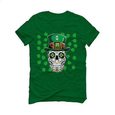 St. Pattys Collection Pine Green T-Shirt (St pattys cool skeleton)
