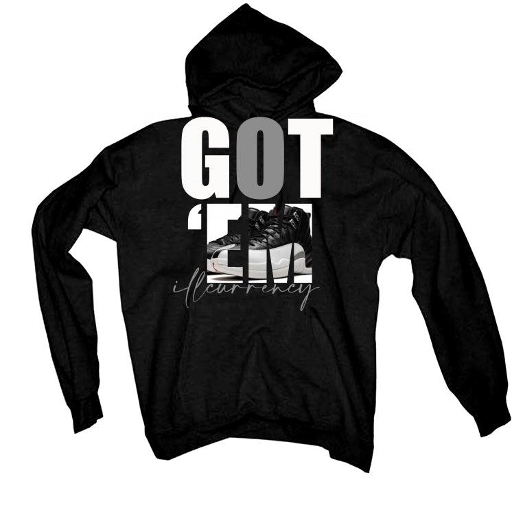 Air Jordan 12 “Playoffs” 2022 Black T-Shirt (Got Em) - illCurrency Sneaker Matching Apparel